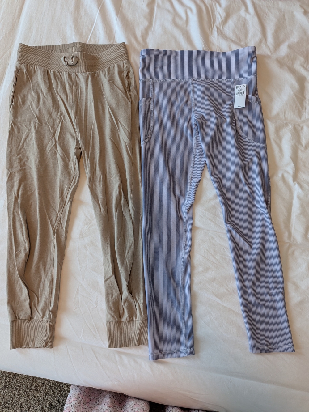 Kids Rinbed Blue Leggings And Joggers - H&M And Old Navy